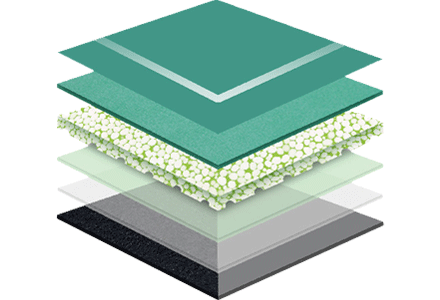 無縫半預(yù)制型塑膠球場