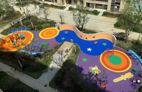 鹽城響水中奧尊府小區(qū)epdm塑膠地坪