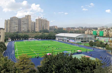 四川省樂(lè)山峨眉三小塑膠跑道