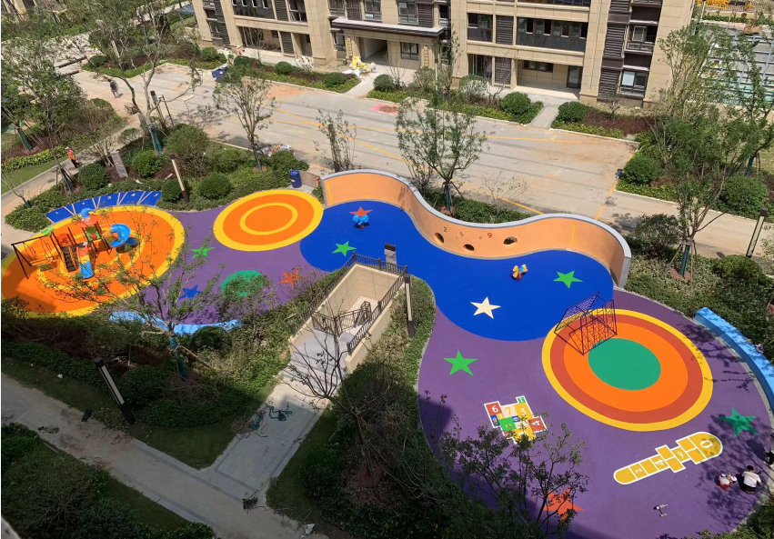 鹽城響水中奧尊府小區(qū)塑膠地坪